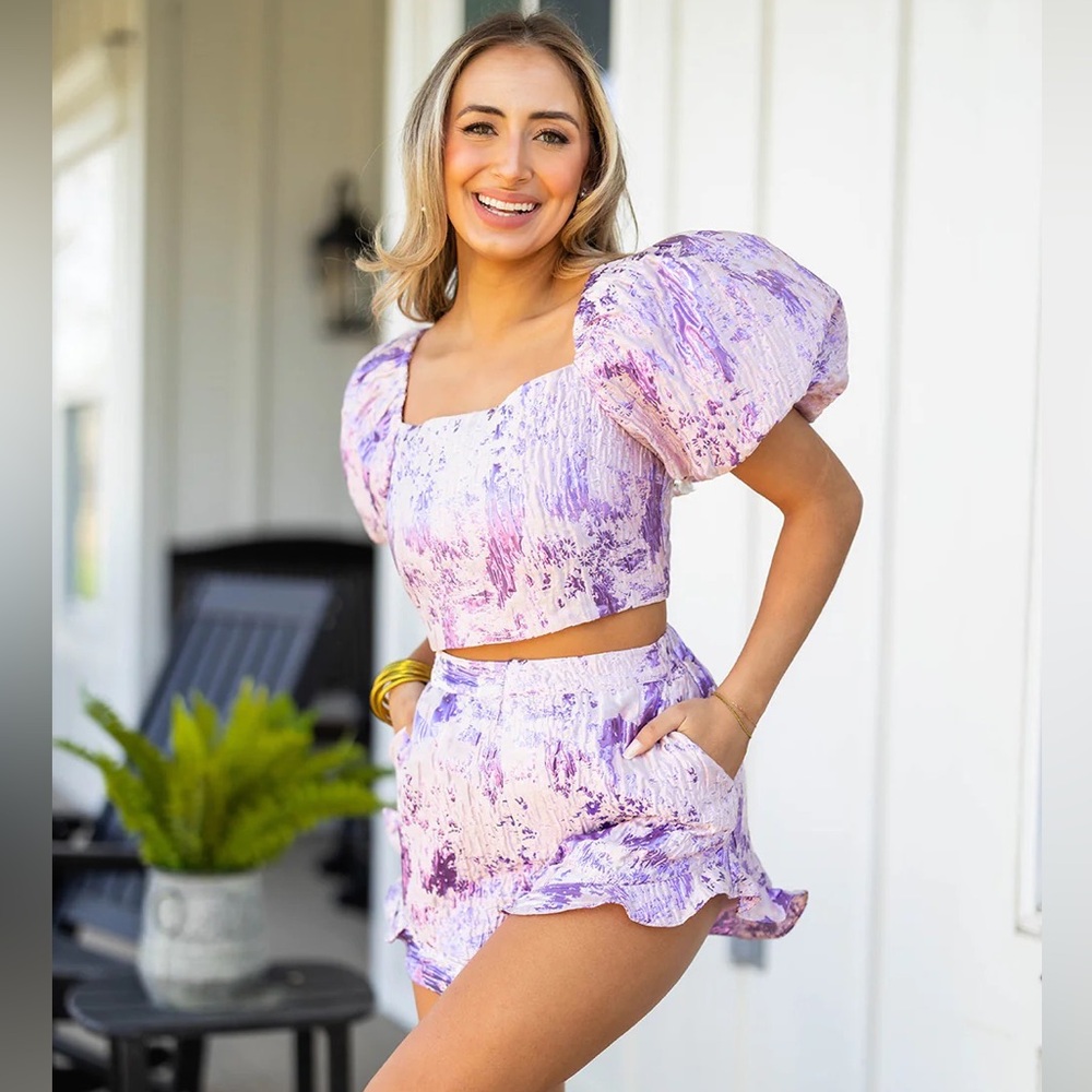 NWT Buddy Love Calloway Jacquard Outfit Set In Electrify